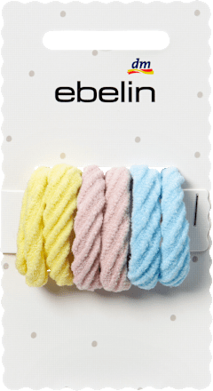 Haargummis weich, bunt, 6 St