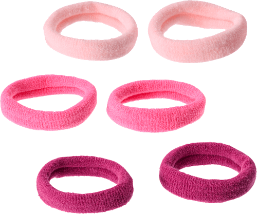 Haargummis weich mini, rosa, 12 St