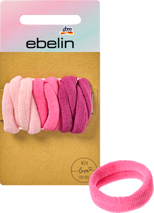 Haargummis weich mini, rosa, 12 St
