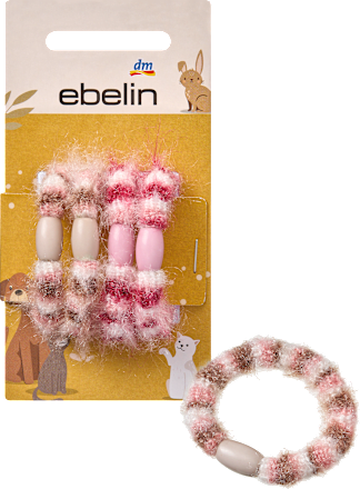 Zachte haarelastiekjes, pastelkleuren, 4 stuks