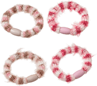 Zachte haarelastiekjes, pastelkleuren, 4 stuks