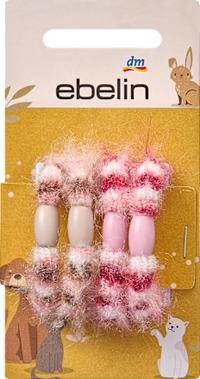 Zachte haarelastiekjes, pastelkleuren, 4 stuks