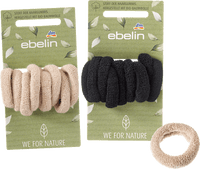 Zachte haarelastiekjes, zwart/blond, 9 stuks