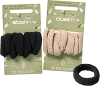 Zachte haarelastiekjes, zwart/blond, 9 stuks