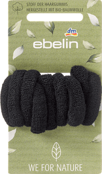 Zachte haarelastiekjes, zwart/blond, 9 stuks