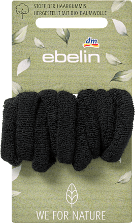 Zachte haarelastiekjes, zwart/blond, 9 stuks