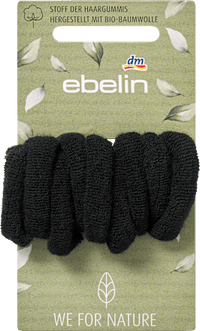 Zachte haarelastiekjes, zwart/blond, 9 stuks