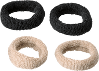 Zachte haarelastiekjes, zwart/blond, 9 stuks