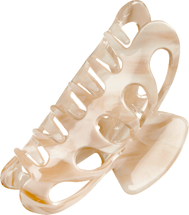 Haarclip acryl crème, 1 st