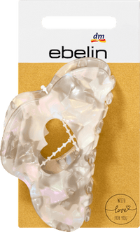 Haarklammer Acryl mit Herz Cut-out grau, 1 St ebelin