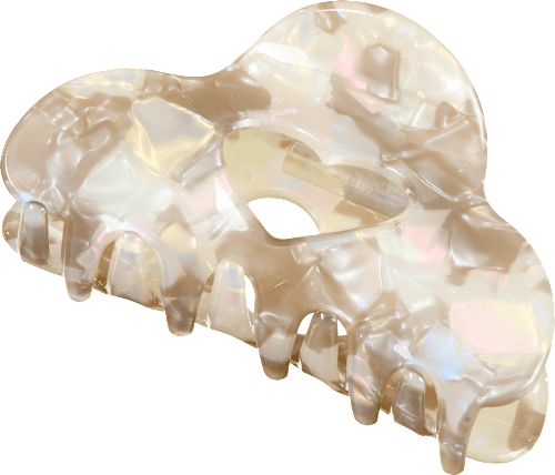 Haarklammer Acryl mit Herz Cut-out grau, 1 St ebelin