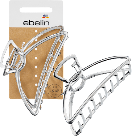 Haarklammer aus Metall Silber-Optik, 1 St ebelin