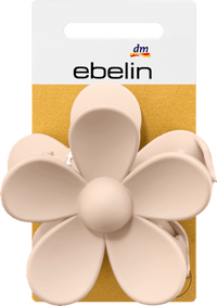 Haarclip bloem beige, 1 stuk