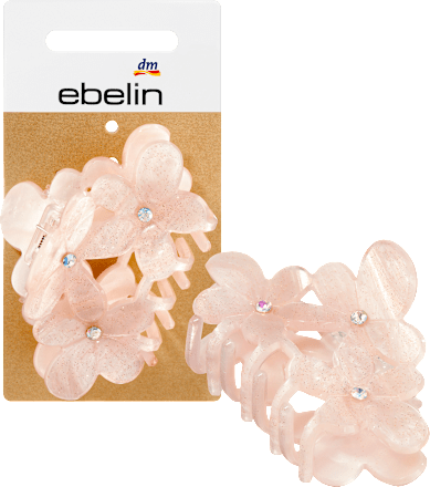 Haarklammer Blume rosé, 1 St ebelin