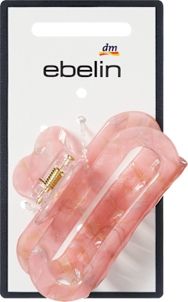 ebelin Haarklammer Cut-Out mit Herz, rosa, 1 St