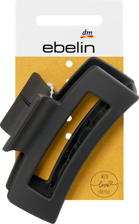 Haarclip uitsparing zwart, 1 st