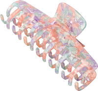 Haarklammer Double-Teeth, rosa/mint/flieder, 1 St