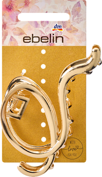 Haarklammer geschwungen, Gold-Optik, 1 St ebelin