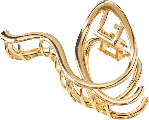 Haarklammer geschwungen, Gold-Optik, 1 St ebelin