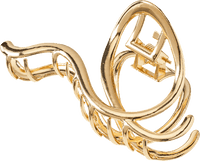 Haarklammer geschwungen, Gold-Optik, 1 St ebelin