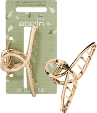 Haarclip goudlook van gerecycled metaal, 1 st.