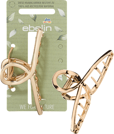 Haarclip goudlook van gerecycled metaal, 1 st.