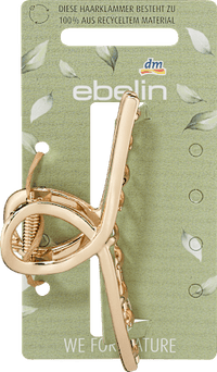 Haarclip goudlook van gerecycled metaal, 1 st.