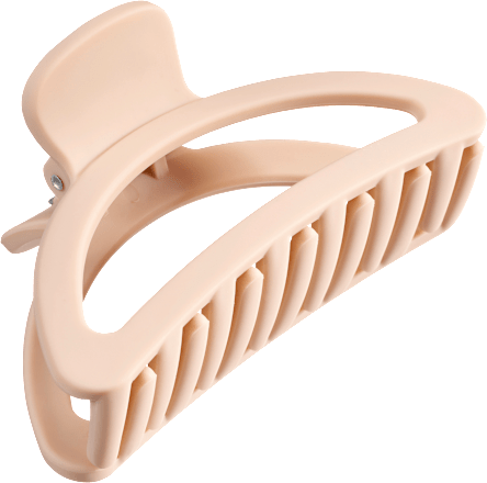 Haarclip halfrond beige, 1 stuk