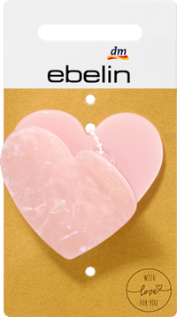 Haarklammer Herz rosa, 1 St ebelin