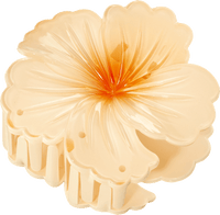 Haarklammer Hibiskus, apricot, 1 St