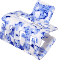 Haarklammer Keramik-Optik, blau/weiß, 1 St