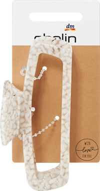 Haarclip kiezellook wit, 1 stuk