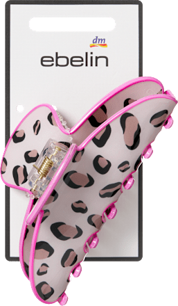 Haarklammer Leo-Optik, pink, 1 St