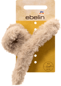 Haarklammer Loop-Form Felloptik, Beige, 1 St ebelin