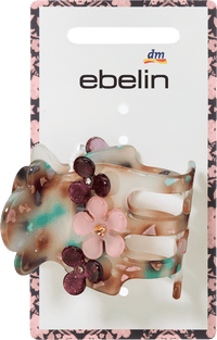 Haarklammer mit Blumen-Applikationen, 1 St