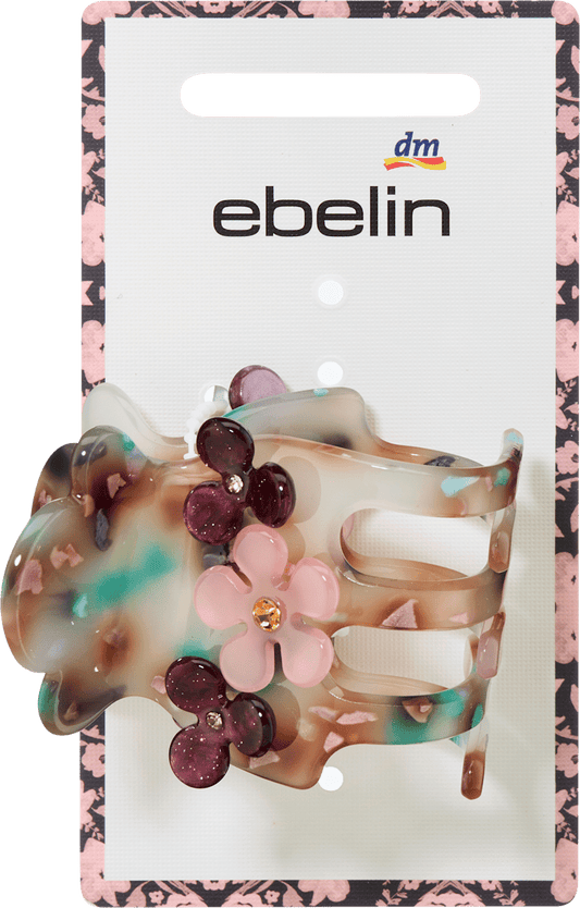Pince à cheveux avec applications florales, 1 pce