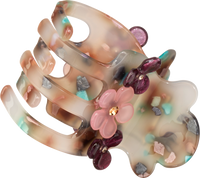 Haarklammer mit Blumen-Applikationen, 1 St