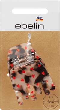 Haarspeld met hartjesprint, 1 stuk