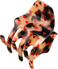 Haarspeld met hartjesprint, 1 stuk