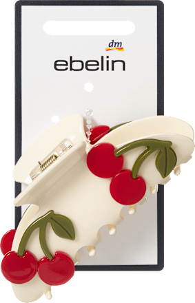 ebelin Haarklammer mit Kirschen-Applikationen, creme, 1 St