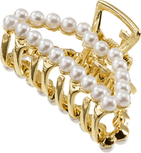 Haarspeld met parels goudlook, 1 stuk