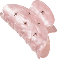 Haarclip met strass steentjes, roze, 1 st