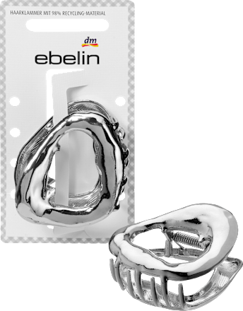 ebelin Haarklammer organisch, Silber-Optik, 1 St