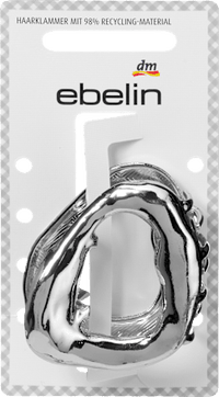 ebelin Haarklammer organisch, Silber-Optik, 1 St