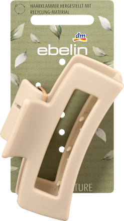 Haarklammer recycelt mit Cut-out, Beige, 1 St ebelin
