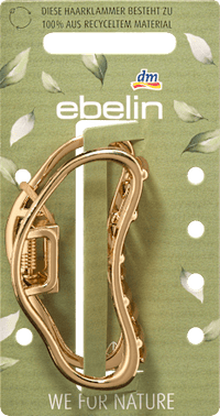 Haarklammer recyceltes Metall Gold-Optik, 1 St ebelin