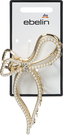 ebelin Haarklammer Schleife mit Glitzer, Gold-Optik, 1 St
