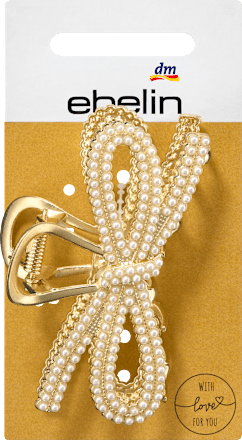 Haarklammer Schleife mit Perlen Gold-Optik, 1 St ebelin