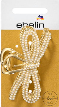 Haarklammer Schleife mit Perlen Gold-Optik, 1 St ebelin