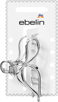 Haarklammer Schleife, Silber-Optik, 1 St